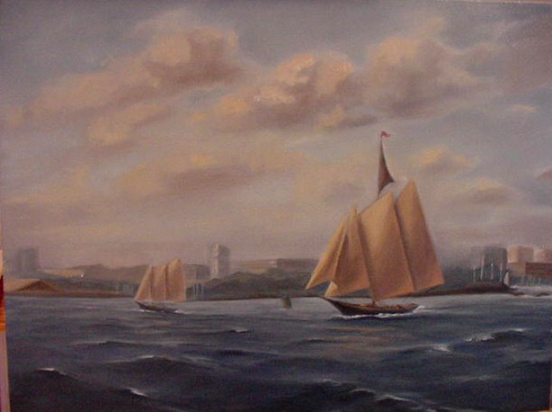 "Tall Ships in Stamford Harbor"